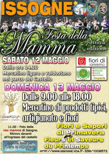 Sabato e domenica prossimi l'Anga proporrà i fiori del ponente a Issogne in Val d'Aosta Sabato e domenica prossimi l'Anga proporrà i fiori del ponente a Issogne in Val d'Aosta