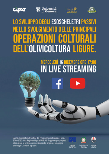 Esoscheletri passivi per aiutare l'olivicoltura della provincia di Imperia