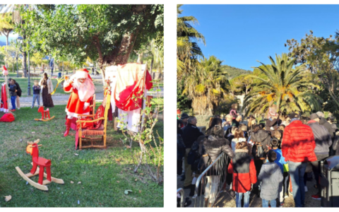 Ventimiglia, in tanti nei giardini pubblici per lo spettacolo teatrale itinerante &quot;Il Natale ai tempi di Tik Tok&quot; (Foto)