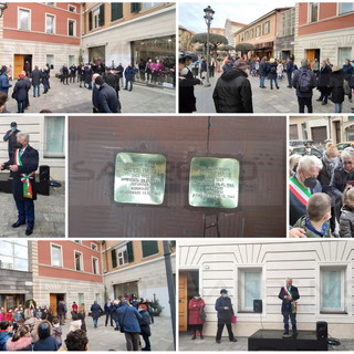 Ventimiglia: inaugurate stamattina le due pietre di inciampo intitolate a Marco ed Ettore Bassi (Foto e Video)