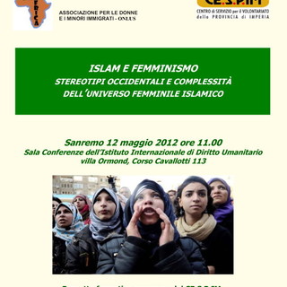 Sanremo: domani a Villa Ormond un seminario sull'Islam ed il femminismo Sanremo: domani a Villa Ormond un seminario sull'Islam ed il femminismo
