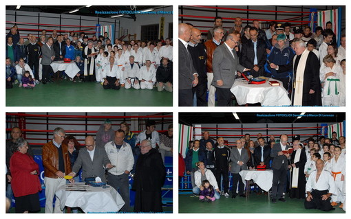 Le foto dell'inaugurazione di ieri per il nuovo defibrillatore nella palestra della Sanremo Boxe