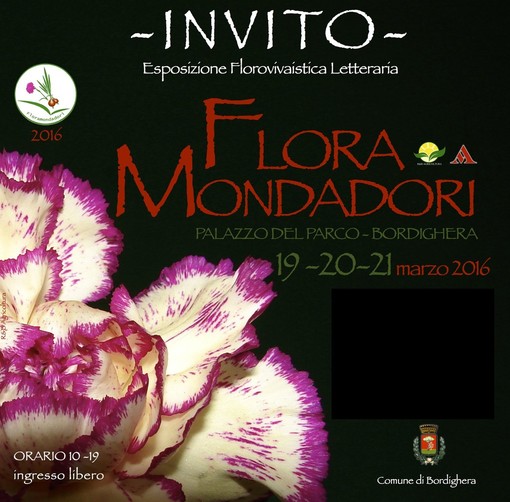 Bordighera: al via oggi 'Floramondadori', la tre giorni florovivaista – letteraria al Palazzo del Parco