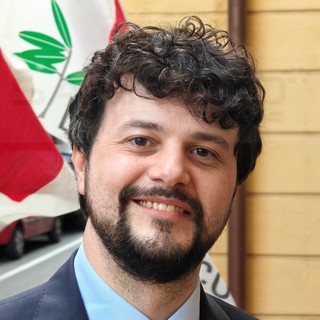Il candidato alle europee Brando Benifei a Sanremo con Fulvio Fellegara Il candidato alle europee Brando Benifei a Sanremo con Fulvio Fellegara