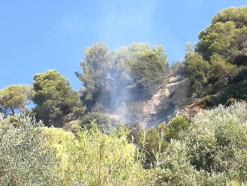 Ventimiglia: incendio in località Ville, soccorsi sul posto e chiesto anche l'intervento dell'elicottero