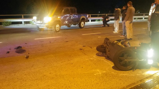 Taggia: incidente stradale questa sera sulla superstrada, centauro 40enne portato in ospedale