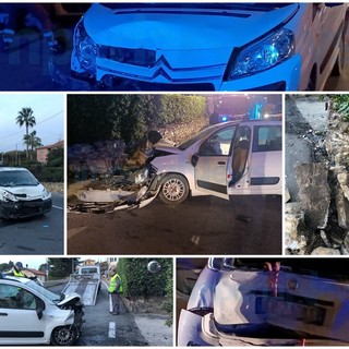 Scontro frontale tra un'auto e un furgone sull'Aurelia: tre feriti e mobilitazione di soccorsi sul posto (Foto)