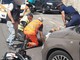 Sanremo: scontro auto-moto in corso Mazzini di fronte allo stadio, lievi ferite per un centauro (Foto)