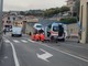 Imperia: donna investita dal suo stesso scooter in via Airenti: portata in ospedale (Foto)