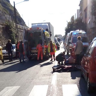 Ventimiglia: due donne investite sul passaggio pedonale in corso Genova, intervento del 118 e della Municipale (Foto)