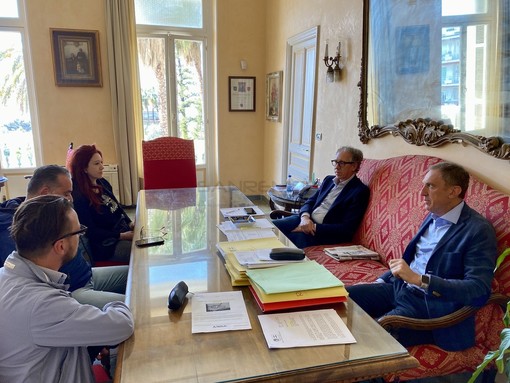 L'incontro nell'ufficio del sindaco Alberto Biancheri