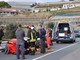 Sanremo: incidente stradale in via Val D'Olivi poco sotto Poggio, 30enne portato al 'Santa Corona' in elicottero (Foto e Video)