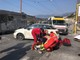 Sanremo: partecipante alla 'Due Valli' si scontra con un'auto sull'Aurelia, per fortuna lievi ferite (Foto)