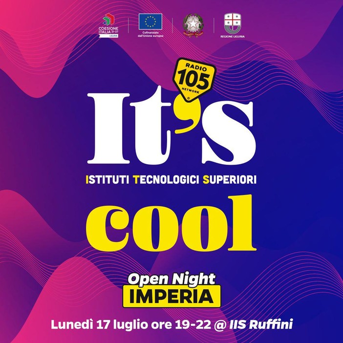 Imperia: arriva 'It's cool' una open night con Radio 105 che aiuterà i giovani a trovare lavoro (Video) Imperia: arriva 'It's cool' una open night con Radio 105 che aiuterà i giovani a trovare lavoro (Video)