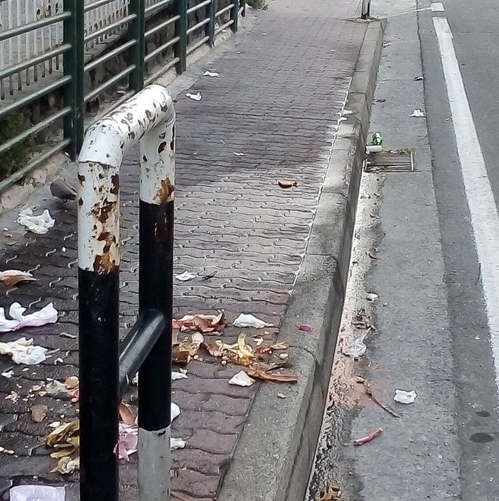 Sanremo: immondizia abbandonata in via San Francesco, un lettore "Fare due passi in più no?" (Foto)