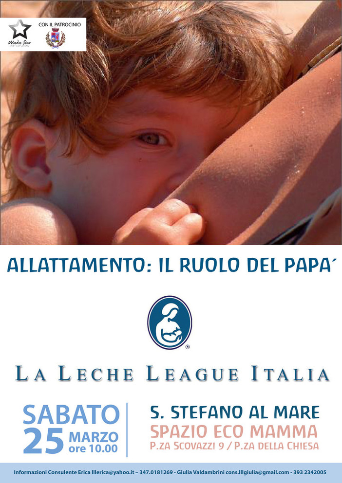Santo Stefano al Mare: sabato mattina allo spazio 'Eco Mamma' l'incontro “Il ruolo del padre quando la mamma allatta”
