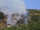 Bordighera: incendio di sterpaglie in località San Sebastiano, intervento dei Vigili del Fuoco