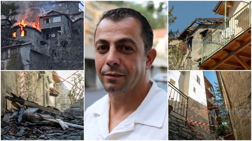 Incendio a Triora e l'analisi del sindaco Di Fazio: &quot;Senza la nostra protezione civile oggi parleremo di mezzo centro storico bruciato&quot; (foto e video)
