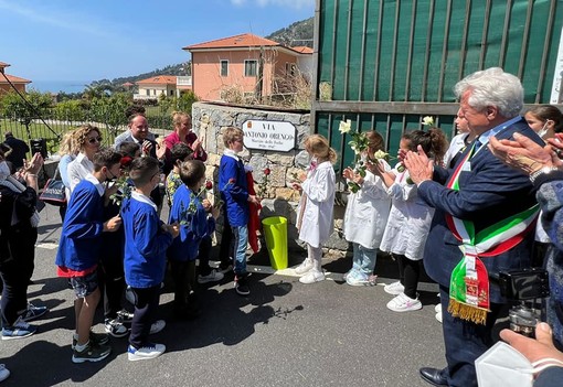 Ventimiglia: inaugurata questa mattina in frazione Latte via Antonio Orengo ucciso a 18 anni