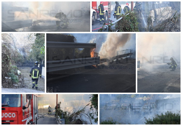 Sanremo: incendio di sterpaglie in strada Borgo Tinasso sopra l'Aurelia Bis, intervento dei Vvf (Foto e Video) Sanremo: incendio di sterpaglie in strada Borgo Tinasso sopra l'Aurelia Bis, intervento dei Vvf (Foto e Video)