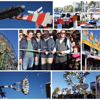 Sanremo: taglio del nastro per il Luna Park, subito grande pubblico per l'ora gratis (Foto e Video)