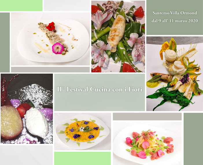 Sanremo: dal 9 al 11 marzo la seconda edizione del Festival Nazionale della 'Cucina con i fiorì" Sanremo: dal 9 al 11 marzo la seconda edizione del Festival Nazionale della 'Cucina con i fiorì"
