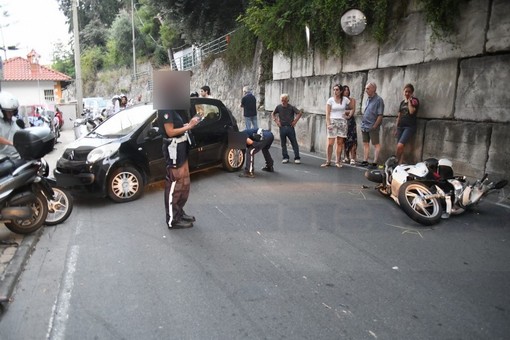 Sanremo: doppio incidente questa sera, il primo in via Dante Alighieri e quindi in corso Orazio Raimondo (Foto)
