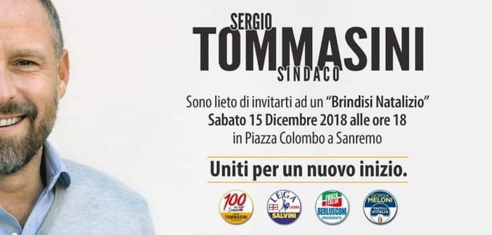 Sanremo: sabato prossimo l'inaugurazione del point elettorale del candidato sindaco Sergio Tommasini in piazza Colombo Sanremo: sabato prossimo l'inaugurazione del point elettorale del candidato sindaco Sergio Tommasini in piazza Colombo