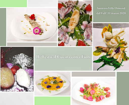Sanremo: dal 9 al 11 marzo la seconda edizione del Festival Nazionale della 'Cucina con i fiorì" Sanremo: dal 9 al 11 marzo la seconda edizione del Festival Nazionale della 'Cucina con i fiorì"