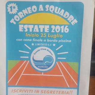 Tennis: il TC Solaro organizza il primo Torneo a Squadre per l'estate 2016
