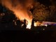 Sanremo: incendio stanotte al giro dell'Isola, prende fuoco un box usato come ricovero attrezzi (Foto)