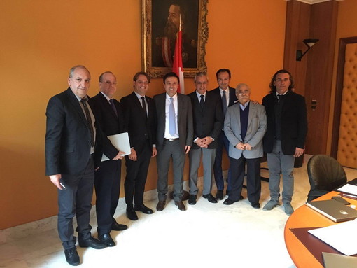 Montecarlo: l'Assessore regionale Scajola e l'Europarlamentare Cirio a colloquio con il governo di Monaco Montecarlo: l'Assessore regionale Scajola e l'Europarlamentare Cirio a colloquio con il governo di Monaco