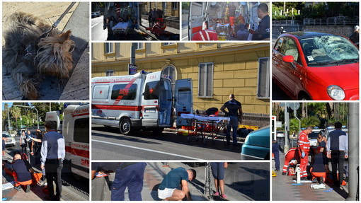 Sanremo: attraversa la strada sulle strisce insieme alla sua cagnolina, anziana investita in corso Cavallotti