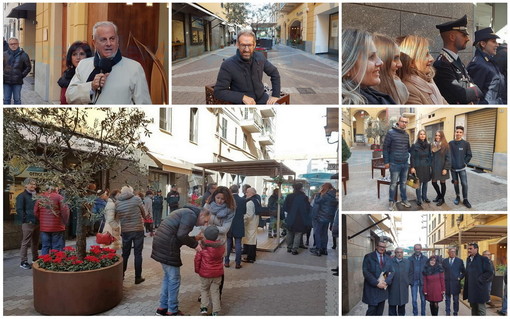 Imperia: inaugurata ieri mattina dal Sindaco e dal Presidente Natta  ‘Uno spazio per la città: la panchina di Vieusseux’ (Foto e Video)