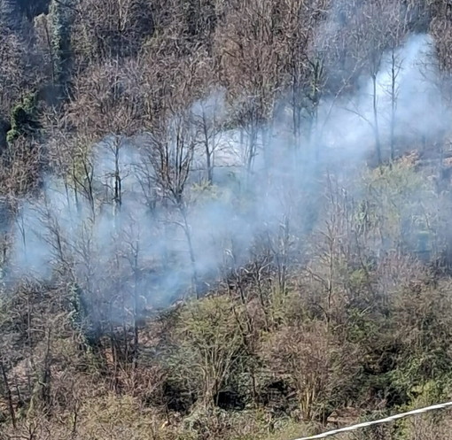 Incendio a Ceriana: fiamme distruggono bosco e trasformatore Enel, paese senza corrente e interventi in corso
