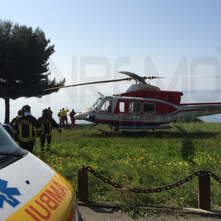 Ventimiglia: 80enne cade in una fascia dopo essere scivolata, trasportata in elicottero al Santa Corona