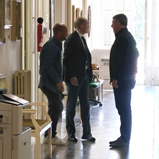 Il presidente Masu e l'Assessore Sindoni all'uscita dall'incontro