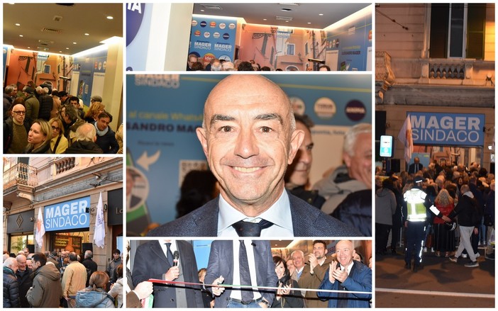 Sanremo: Alessandro Mager inaugura il point elettorale "La migliore Amministrazione è quella non condizionata dai partiti" (Foto e Video)