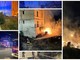 Sanremo: incendio stanotte alla Villa Helios, in fiamme parte del gerbido attorno all'ex clinica (Foto e Video)