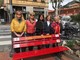 La panchina inaugurata il 14 aprile scorso a Ventimiglia