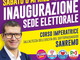 Dopo lo stop per la pioggia verrà inaugurato sabato prossimo il point elettorale di 'Generazione Sanremo'