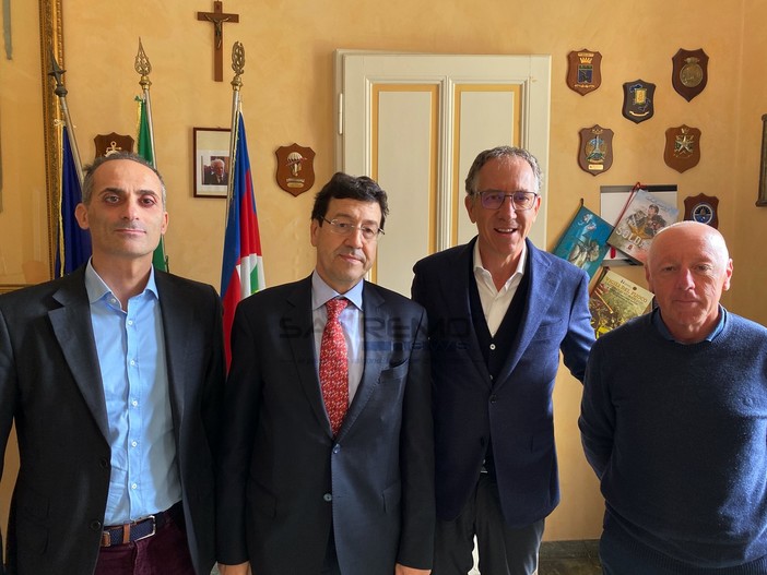 L'incontro nell'ufficio del sindaco Biancheri