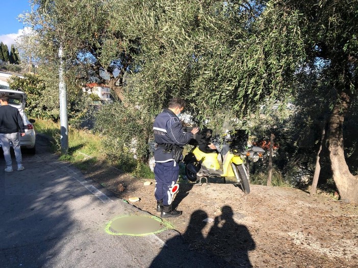 Sanremo: scontro tra un'auto e uno scooter sulla provinciale al bivio per 'Casa Serena' a Poggio (Foto) Sanremo: scontro tra un'auto e uno scooter sulla provinciale al bivio per 'Casa Serena' a Poggio (Foto)