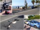 Sanremo: scooter tampona auto in corso Mazzini, ferita la giovane a bordo del motorino (foto)