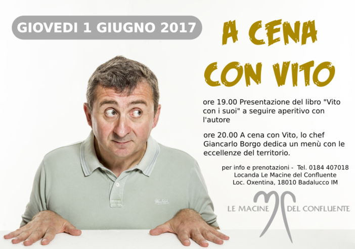 Le Macine del Confluente: a cena con Vito Le Macine del Confluente: a cena con Vito