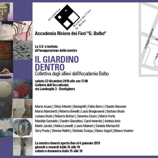 Bordighera: sabato prossimo, vernissage della mostra degli allievi dell'Accademia Balbo