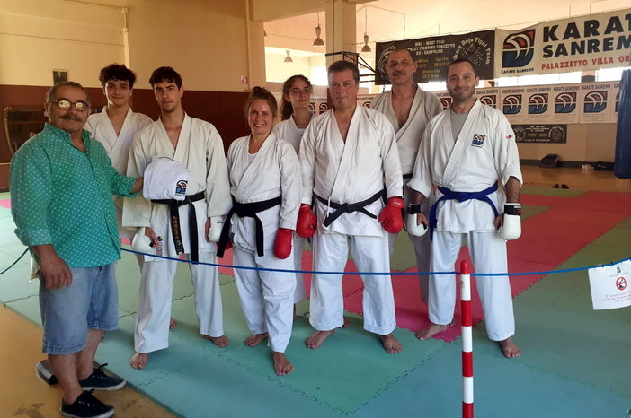 Il campione italiano Gabriele De Paolis alla Sanremo Karate per insegnare ai giovani il Kumite Il campione italiano Gabriele De Paolis alla Sanremo Karate per insegnare ai giovani il Kumite