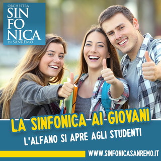 Sanremo: 100 posti per i giovani offerti dalla Sinfonica per il concerto di stasera al 'Franco Alfano' Sanremo: 100 posti per i giovani offerti dalla Sinfonica per il concerto di stasera al 'Franco Alfano'