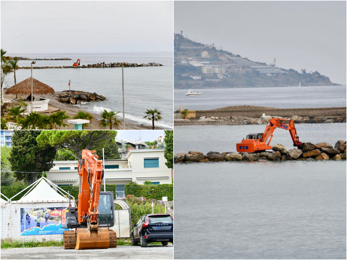 Le immagini dei lavori in zona Foce Le immagini dei lavori in zona Foce
