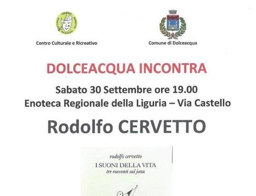 Sabato 30 settembre appuntamento con Dolceacqua Incontra– Aperitivo con l’autore